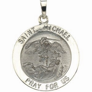 14K Yellow 18 mm St. Michael Medal