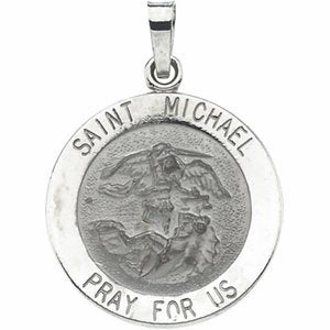 14K Yellow 18 mm St. Michael Medal