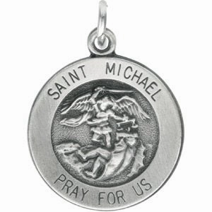 14K Yellow 18 mm St. Michael Medal