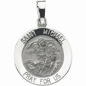 14K Yellow 18 mm St. Michael Medal