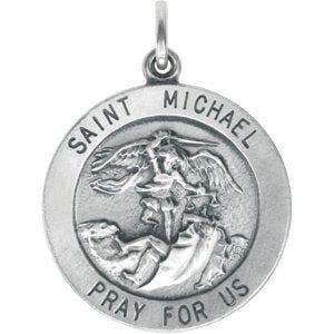 14K Yellow 18 mm St. Michael Medal