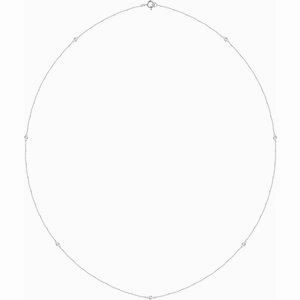 14K Yellow 1 3/4 CTW Natural Diamond 7-Station 24" Necklace