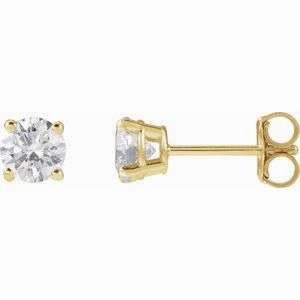 14K Yellow 1/3 CTW Lab-Grown Diamond Stud Earrings
