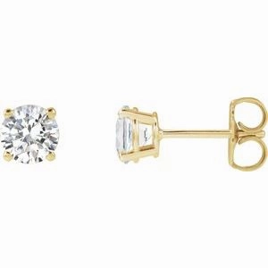 14K Yellow 1/3 CTW Lab-Grown Diamond Stud Earrings