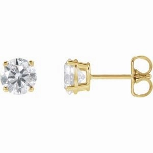 14K Yellow 1/3 CTW Lab-Grown Diamond Stud Earrings
