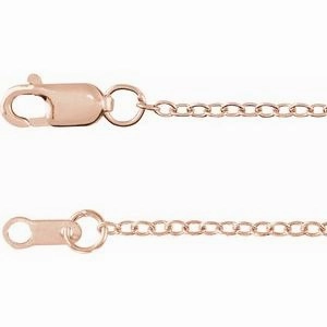 14K Yellow 1.3 mm Adjustable Cable 16-18" Chain