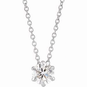 14K Yellow 1/4 CT Lab-Grown Diamond Solitaire 16-18" Necklace