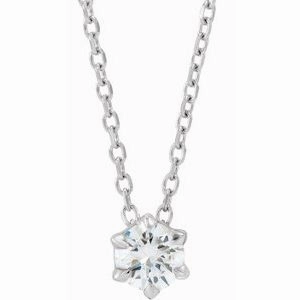 14K Yellow 1/4 CT Lab-Grown Diamond Solitaire 16-18" Necklace