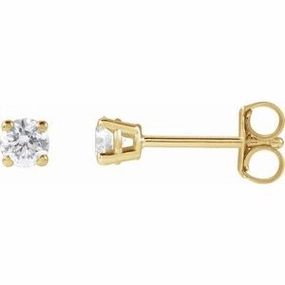 14K Yellow 1/4 CTW Lab-Grown Diamond Stud Earrings