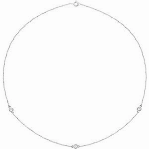 14K Yellow 1/4 CTW Natural Diamond 7-Station 24" Necklace