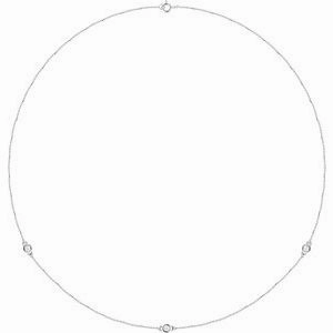 14K Yellow 1/4 CTW Natural Diamond 7-Station 24" Necklace