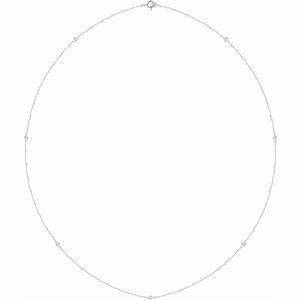 14K Yellow 1/4 CTW Natural Diamond 7-Station 24" Necklace