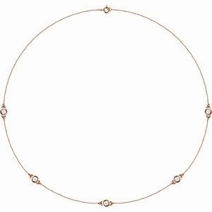 14K Yellow 1/5 CTW Lab-Grown Diamond 3-Station 18" Necklace