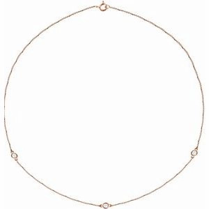14K Yellow 1/5 CTW Lab-Grown Diamond 3-Station 18" Necklace