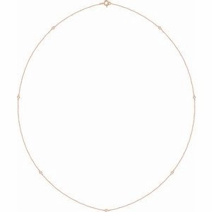 14K Yellow 1/5 CTW Lab-Grown Diamond 3-Station 18" Necklace