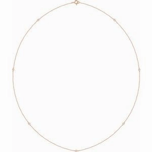 14K Yellow 1/5 CTW Lab-Grown Diamond 3-Station 18" Necklace