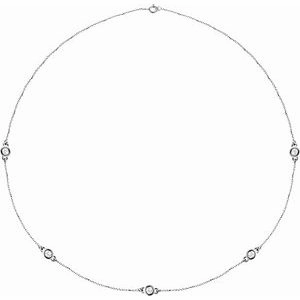 14K Yellow 1/5 CTW Lab-Grown Diamond 3-Station 18" Necklace