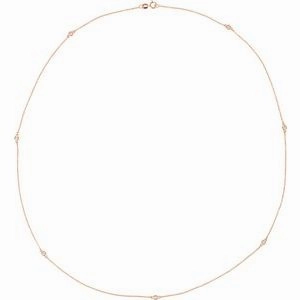14K Yellow 1/5 CTW Lab-Grown Diamond 3-Station 18" Necklace