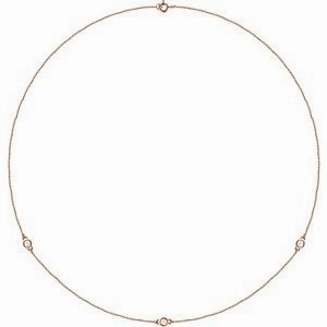 14K Yellow 1/5 CTW Lab-Grown Diamond 3-Station 18" Necklace