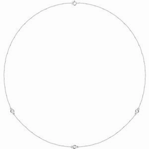 14K Yellow 1/5 CTW Lab-Grown Diamond 3-Station 18" Necklace