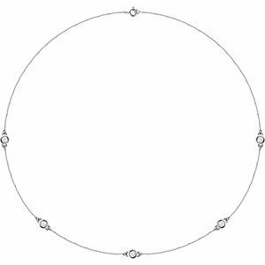 14K Yellow 1/5 CTW Lab-Grown Diamond 3-Station 18" Necklace