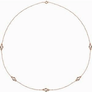 14K Yellow 1/5 CTW Lab-Grown Diamond 3-Station 18" Necklace