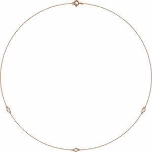 14K Yellow 1/5 CTW Lab-Grown Diamond 3-Station 18" Necklace