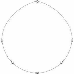 14K Yellow 1/5 CTW Lab-Grown Diamond 3-Station 18" Necklace