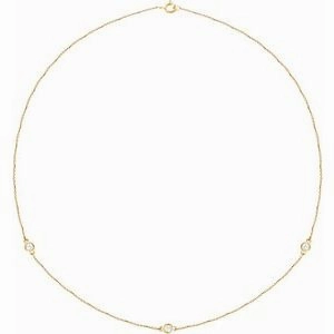 14K Yellow 1/5 CTW Lab-Grown Diamond 3-Station 18" Necklace