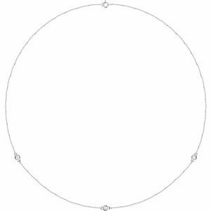 14K Yellow 1/5 CTW Lab-Grown Diamond 3-Station 18" Necklace