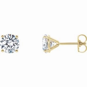 14K Yellow 1/5 CTW Lab-Grown Diamond 4-Prong Stud Earrings