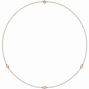 14K Yellow 1/5 CTW Natural Diamond 3-Station 18" Necklace