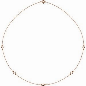 14K Yellow 1/5 CTW Natural Diamond 3-Station 18" Necklace