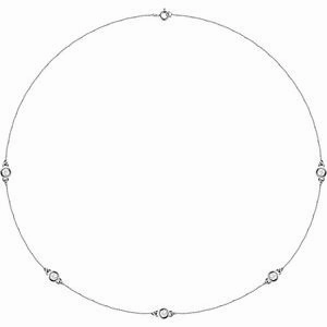 14K Yellow 1/5 CTW Natural Diamond 3-Station 18" Necklace
