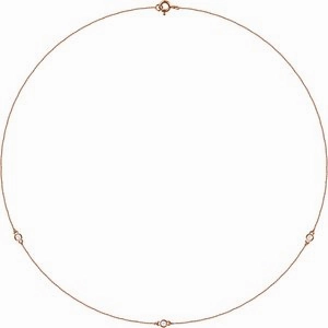 14K Yellow 1/5 CTW Natural Diamond 3-Station 18" Necklace