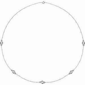 14K Yellow 1/5 CTW Natural Diamond 3-Station 18" Necklace
