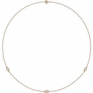 14K Yellow 1/5 CTW Natural Diamond 3-Station 18" Necklace