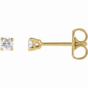 14K Yellow 1/6 CTW Lab-Grown Diamond Earrings