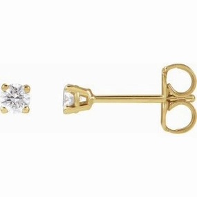 14K Yellow 1/6 CTW Lab-Grown Diamond Earrings