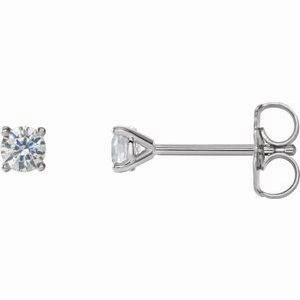 14K Yellow 1/6 CTW Lab-Grown Diamond Stud Earrings