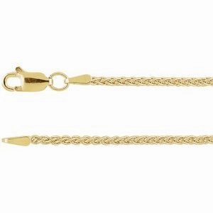 14K Yellow 1.8 mm Wheat 16" Chain