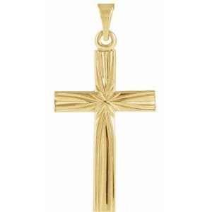 14K Yellow 22x14 mm Cross Pendant