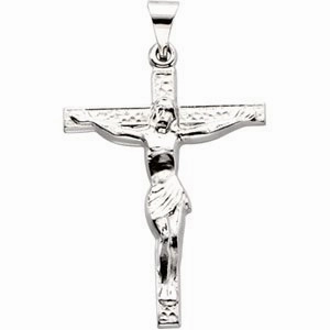 14K Yellow 24.5x19.2 mm Crucifix Pendant