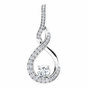 14K Yellow 3/8 CTW Natural Diamond Pendant