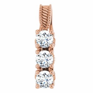 14K Yellow 5/8 CTW Natural Diamond Pendant