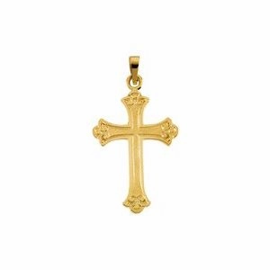 14K Yellow Cross Pendant