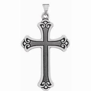 14K Yellow Cross Pendant