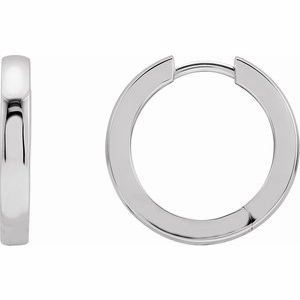 14K Yellow Hinged 16 mm Hoop Earrings