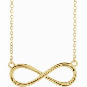 14K Yellow Infinity-Inspired 16-18" Necklace
