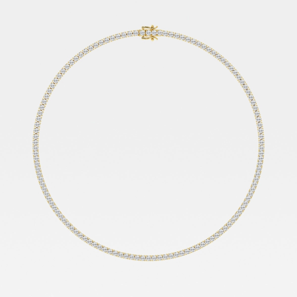 15 ctw Round Lab Grown Diamond Four-Prong Tennis Fashion Necklace